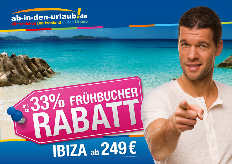 Michael Ballack wirbt für Ulraub auf Ibiza