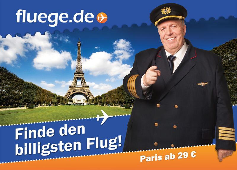 Rainer Calmund wirbt für Fluege.de