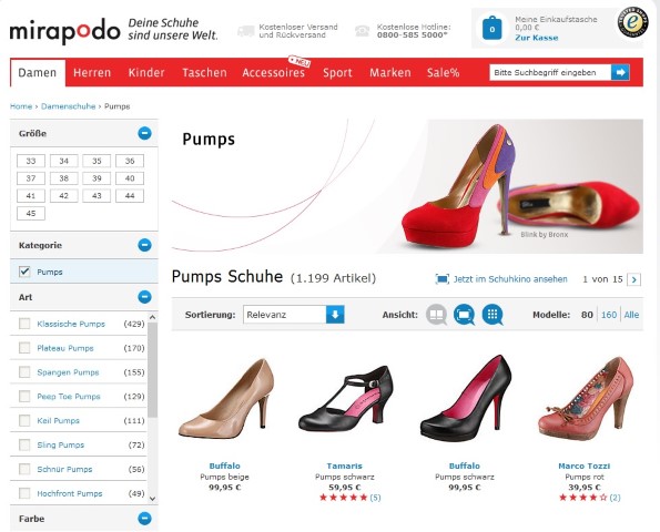 Pumps auf Mirapodo