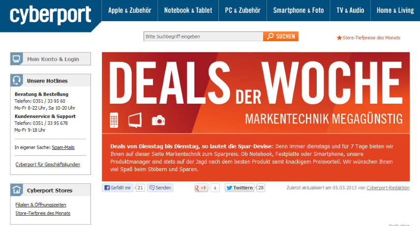Der Cyberport Deal der Woche