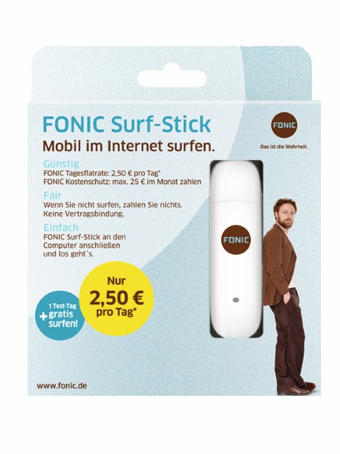 Die Verpackung des Fonic Surf Stick