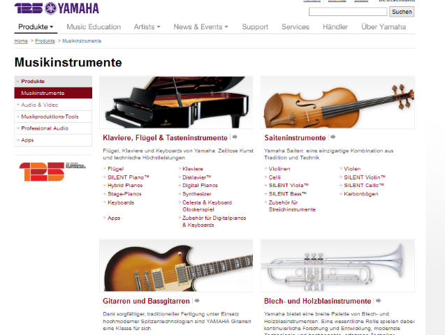 Pianos, Gitarren und mehr von Yamaha