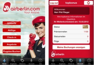 Air Berlin App – Bequem zum Flieger